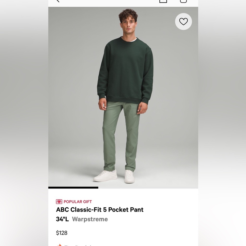 Lululemon ABC classic fit 5 pocket pant
